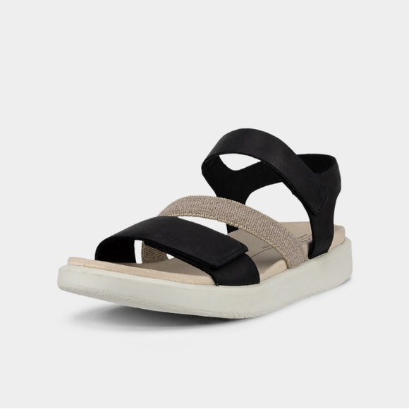 Ecco Shoes - ECCO Flowt Women's Nubuck Flat slingback comfort black Sandal 41 US 10-10.5 1299